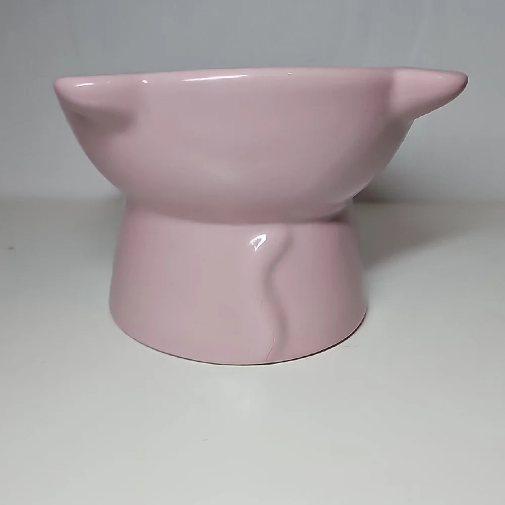 Pink Cat-Shaped Pet Bowl by Nice Paws